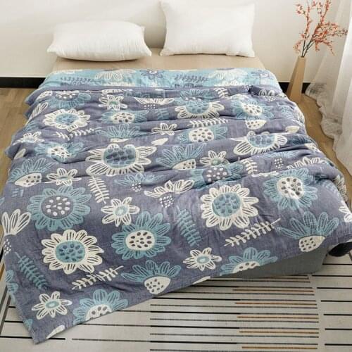 100% cotton musling blanket travel sofa bed blanket breathable chic Bohemian style, summer bedspread, breathable elegant