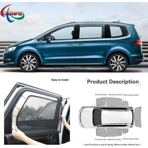 For Volkswagen Sharan 2012 Car Full Side Windows Magnetic Sun Shade UV Protection Ray Blocking Mesh Visor Car Accessories