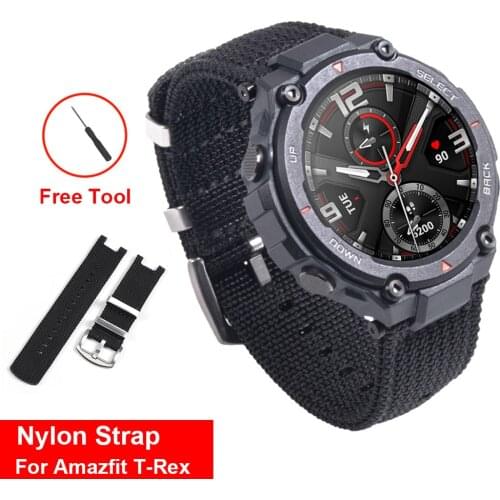 Nylon Watchband Band For Amazfit T rex T-Rex Smart Watch Wrist Strap Replacement accessories Bracelet Correa ремешок