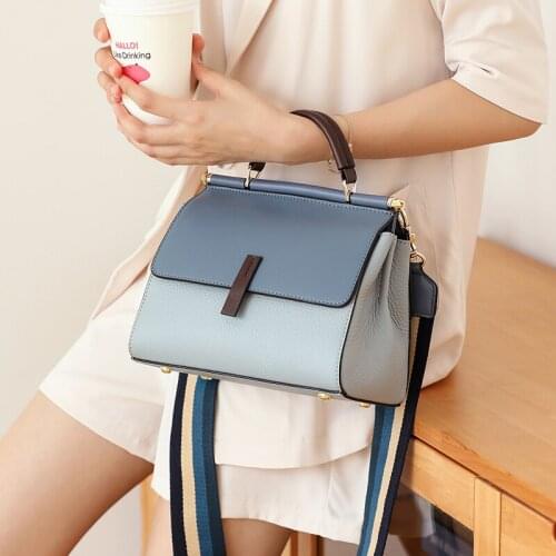 Genuine Leather Luxury Handbag Women Bags Designer Large Capacity Tote Purse Bag Female Messenger Bag Patchwork Shoulder Bag Sac