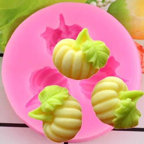 Pumpkin Silicone Mold Cupcake Topper Fondant Cake Decorating Tools Candy Resin Molds Chocolate Gumpaste Mould