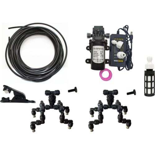 Reptiles Misting System Kit Aquarium Mist Sprinkler Rainforest Tank 360 Adjustable Pet Cooling System