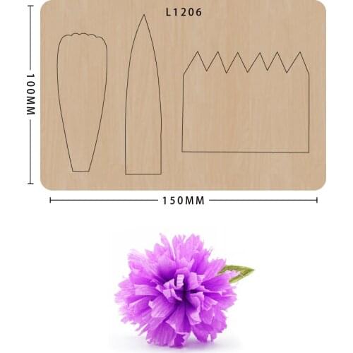 SMVAUON Carnation paper flower Scrapbook Die Cut DIY handmade Wooden Die-cutting Template Cutting Mold Wood Die