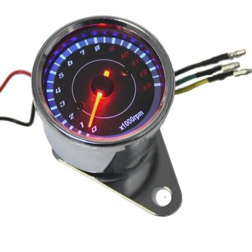 13000 RPM Scooter Motorcycle Analog Tachometer Gauge Night Light Motorcycle Instruments Scooter Speed Indicator