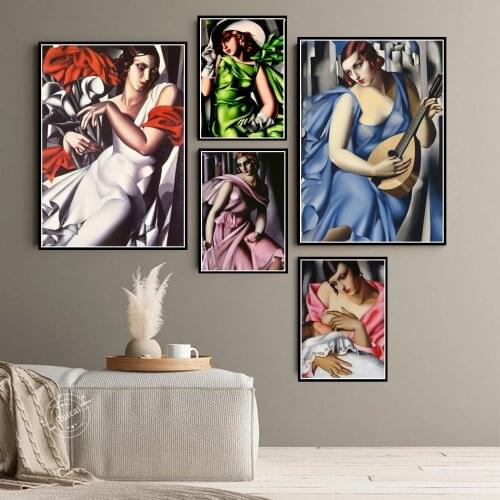 Tamara De Lempicka Poster Abstract Women Wall Art Posters And Prints Canvas Painting Pictures For Living Room Home Decor