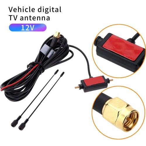 Universal Car High Definition Stable Signal Television Digital TV Antenna Cable Line Set Auto Aerials Accessories