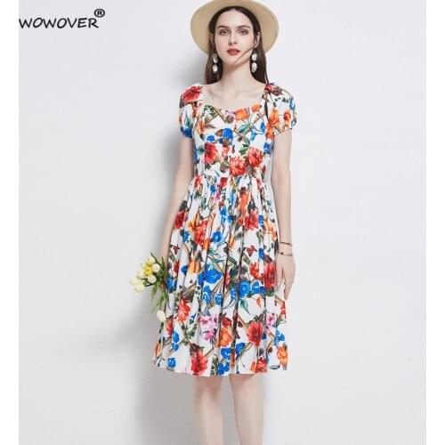 WOWOVER Summer Dresses With Print