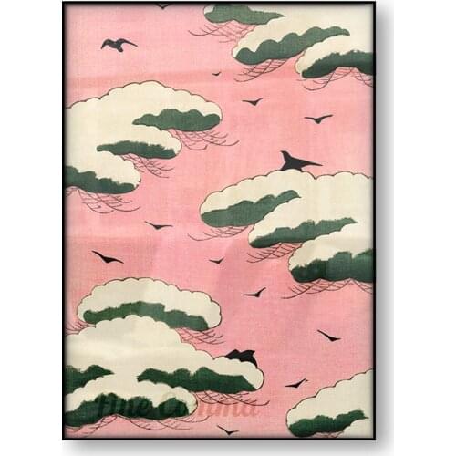 Japanese Art Poster Pink Sky Bijutsu Sekai Watanabe Seitei Woodblock Canvas Print Wall Art Painting Chinese Home Wall Decor