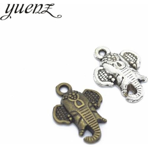 YuenZ 10 pcs 2color Antique Silver color Elephant Charms Zinc Alloy necklace,earring bracelet jewelry DIY handmade 23*17mm D9119