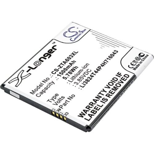Cameron Sino Mobile SmartPhone Replacement Li-ion Battery 1500mAh For Li3824T44P4H716043 ZTE 602ZT, A521, BA520, Free Tools