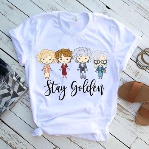 Golden Girls Inspired Stay Golden Shirt for Golden Girls Fan Friend Gift 100% Cotton Material