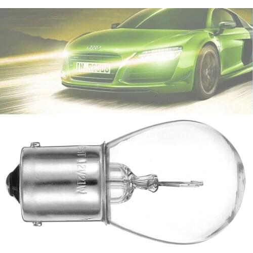 10Pcs Car Turn Signal Lights S25 1156 1141 BA15S Car Halogen Bulb Turn Singal light Reverse Lamp Yellow Bulb DC12V