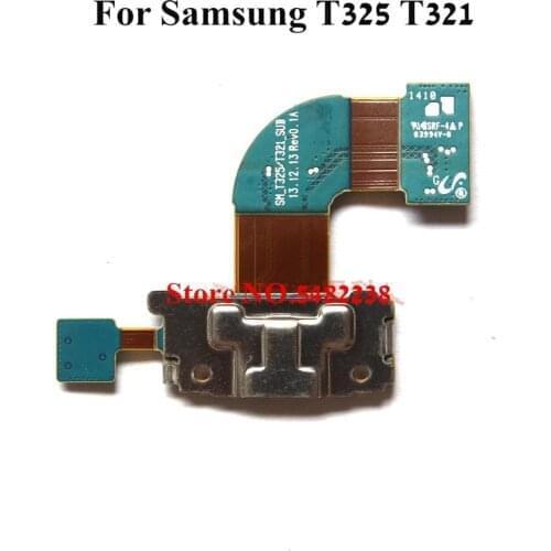 10 pcs/Lot Original USB Charging Dock Port Flex cable For Samsung SM-T325 T321 T325 Charger plug board With Microphone Connector