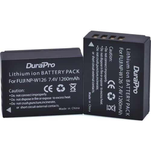 2pc NP-W126 NP W126 NPW126 Replacement Battery 1260mAh for Fujifilm FinePix HS30EXR HS33EXR HS50EXR X-A1 X-E1 X-E2 X-M1 X-Pro1
