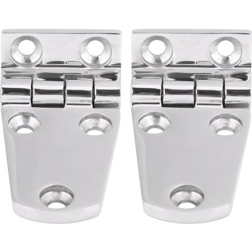 2pcs Stainless Steel Flush Door Hatch Compartment Folding Bending Hinge Casting For Boat Marine Boat Door Hinge