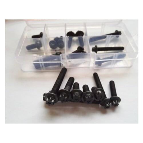 21pcs 12.9 Grade M5 M6 Torx Hexagon Flange Head Screws Bolt Hex Screw Assortment Free Shipping