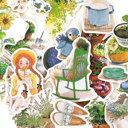 21pcs Botanic Girl stickers/Scrapbooking Stickers /Decorative Sticker /DIY Craft Photo Albums