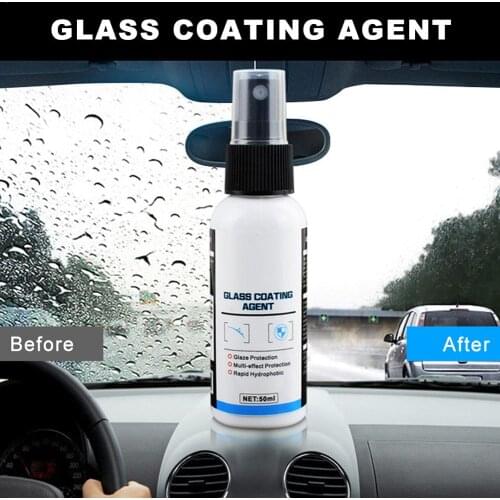 50ml Car Front Windshield Coating Anti-fog Agent Rainproof Anit-fog Spray Car Window Glass Bathroom Cleaner Car Cleaning Tool