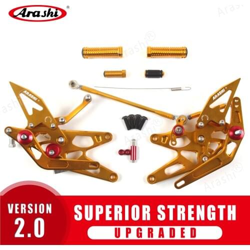 Arashi CNC Adjustable Footrest For YAMAHA YZF R1 2005 2006 Foot Pegs Rear Sets Rearsets YZF-R1 2005-2006 Aluminmum