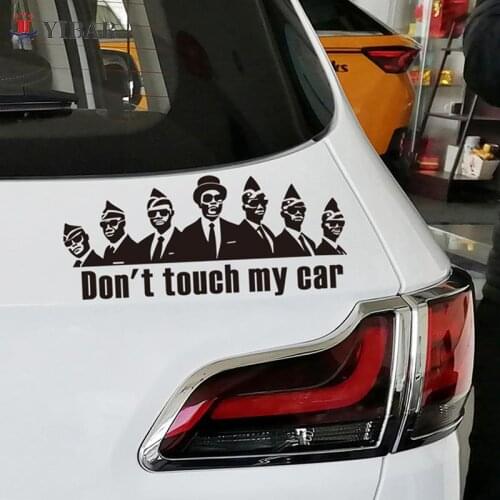 White/Black Funny Don't touch my car Car Styling Vinyl Decal Car Sticker COFFIN DANCE