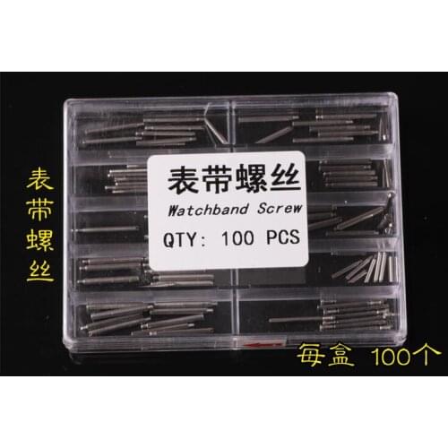 Free Shipping 100pcs Stainless Watch Band Screws in Different Sizes for Watch Repair