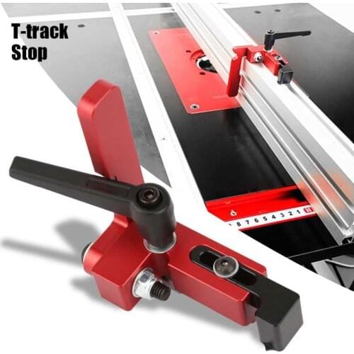 Alloy Steel Type-75 Woodworking Tool T-track Miter Track Stop Accurate Length Limit Device