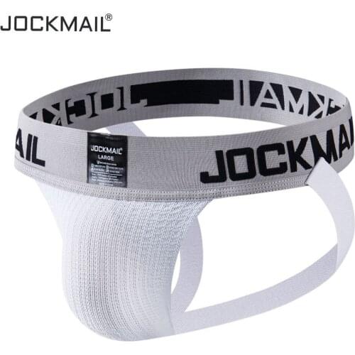 JOCKMAIL Mens Jockstrap Athletic Supporter Underwear Gym Workout Strap Brief Stretch Mesh Pouch Sexy Gay Underwear Mens Thong