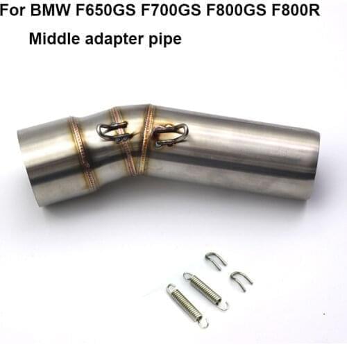 F650GS F700GS F800GS F800R Motorcycle Middle Exhaust Connect Pipe Mid Link Pipe Stainless Steel Tube for BMW F700GS F800GS ADV