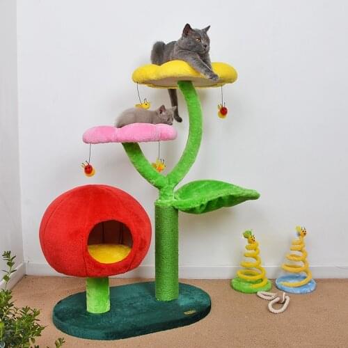 Cat nest Kerry cat climbing frame four-story cat rack cat nest cat tree integrated sisal column cat claw flower cat paradise