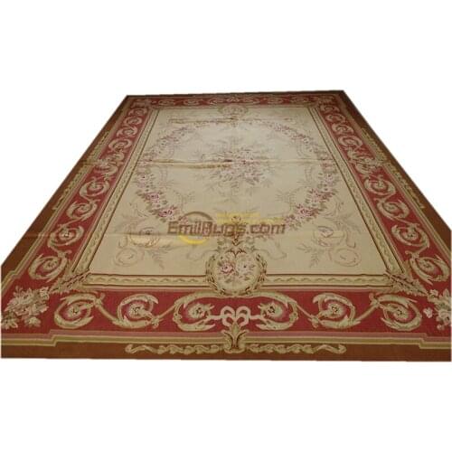N-155g 6x9 2 Hand Knotted Aubusson Rug Wool Carpet Home Decoration Bedroom Rug gc8aubyg7