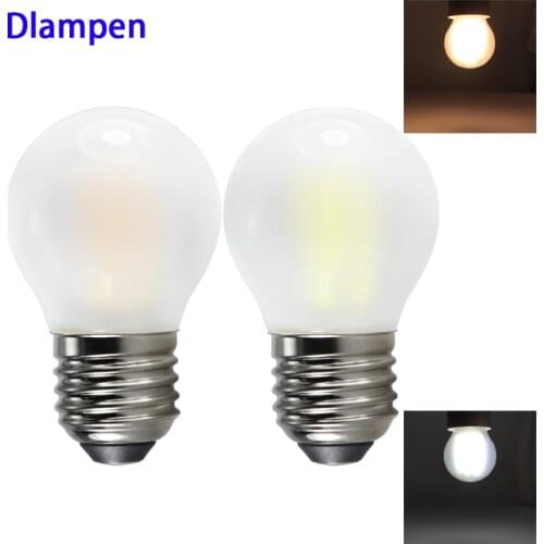 G45 E27 led filament bulb dimmable 110v 220V 4W 6W dimmer frosted glass shell light for home room E 27 candle Edison Lamp