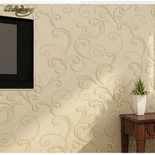 Beibehang European - style wallpaper light green non - woven bedroom bedroom full of wallpaper living room TV background