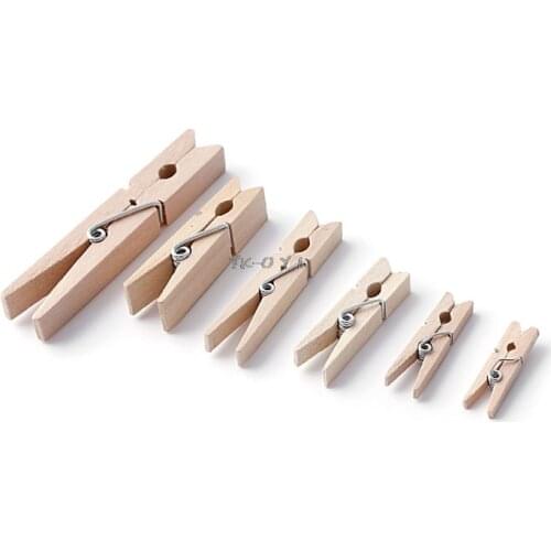 50pcs Mini Natural Wood Clothes Pegs For Craft Events Photo Paper Peg Pin Clothespin Craft Clips Office Stationery Dropshipping