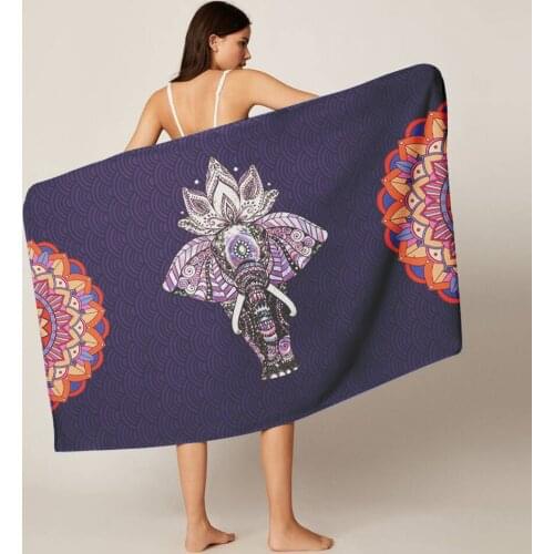 Rectangular Picnic Mat Yoga Mat 70x140cm Color Napkin Blanket Towel Indian Style Mandala Towel Blanket Hippie Beach Bath