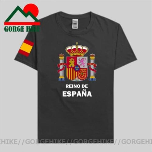 Retro Kingdom of Spain Espana mens T shirt man mens Spanish flag t-shirt Trendy Fashion ESP Spanish Spaniard Arm of Coat tshirt
