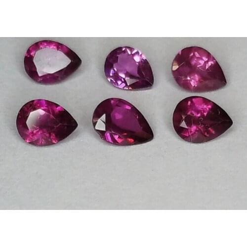 Rhodolite grenat taille poire 4x3mm 1ct