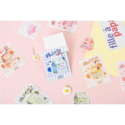 Cute milk series Self-Adhesive Memo Pad Sticky Notes memo boards Bookmark School Office Supply papelaria