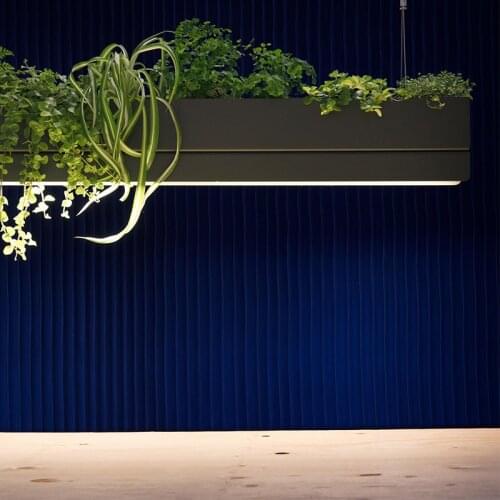 LED creative flower trough office front chandelier catering shop gym plant chandelier Nordic strip light
