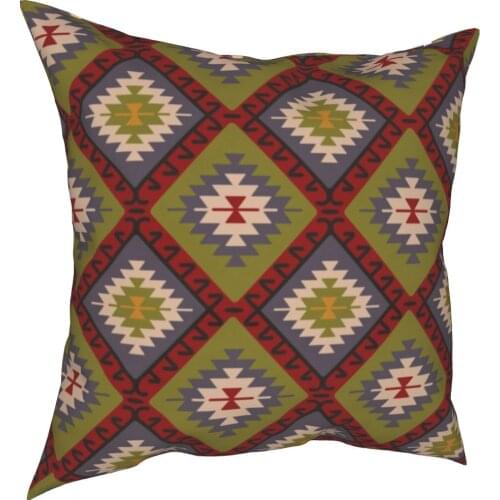 Turkish Kilim Bohemian Pillowcase Soft Polyester Cushion Cover Decorative Pillow Case Cover Home Zippered 45X45cm