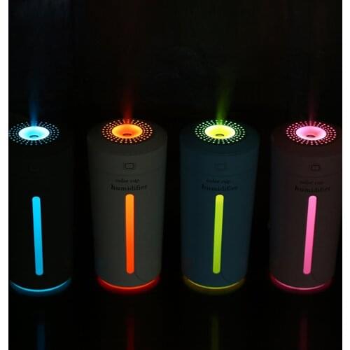 230ML Air Humidifier with Colorful Atmosphere Lamp Air Freshener Purifier USB Car Home Moisturizing Desktop Spray Diffuser