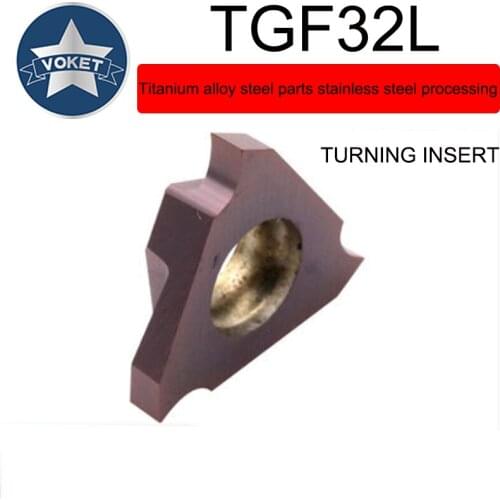 Inner circlip groove blade TGF 32L stainless steel aluminum with triangular outer circle shallow groove CNC alloy grooving blade