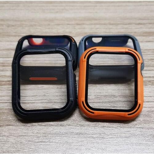 Luxury Matte Screen Protector PC Cover for Apple Watch Case Series 6 SE 5 4 Hard Sturdy Bumper for iWatch 40mm 44mm Glass Film