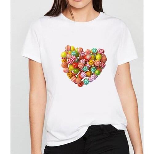 Women Graphic Cute Summer O-neck 90s Style Casual Fashion Aesthetic Love Print Female Clothes Tops Tees Tshirt