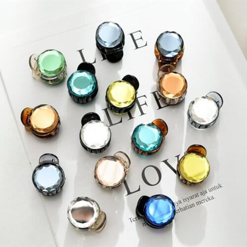 1PC Retro Sweet Hairclip Crystal Rhinestone Hair Claws Mini Crown Hairpins Styling Make UP Tool For Women Girls Hair Accessories