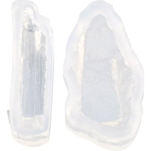 2x Natural Stone Wood Jewelry Making Mould Resin Casting Craft