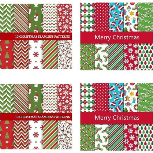 30/50/100 Pcs Christmas Cotton Twill Fabric Patchwork Snowman Elk Pattern For DIY Bedding Cloth Sewing Dress Making Fabrics