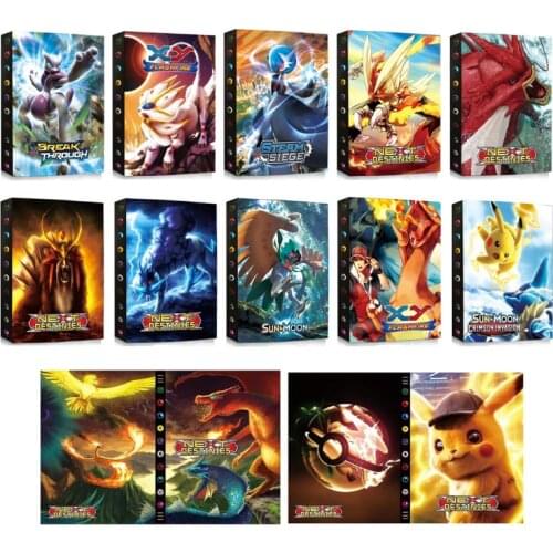 Pokemon Game Cards Album Book 432Pcs Anime Card Collectors Holder Loaded List Capacity Binder Folder Pokemons Toys for gifts Kid