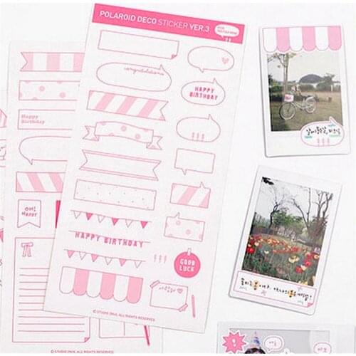 6 sheets/lot DIY scrapbooking Calendar paper sticker polaroid diary album sticker stationery Kids Students Classic Sticker Toys
