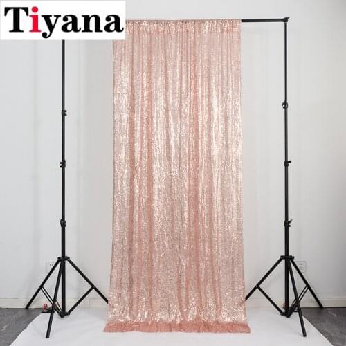 Glitter Gold/Silver/Rose Gold Sequin Backdrop Party Wedding Photo Booth Background Decoration Sequin Curtain Drape Panel JK172Z