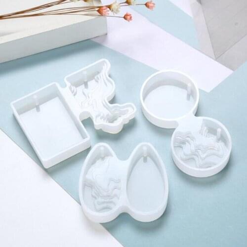 DIY Silicone Mould Splice Island Mountain Mold Transparent Epoxy Resin Molds For Jewelry Dried Flower Resin Decorative Craft